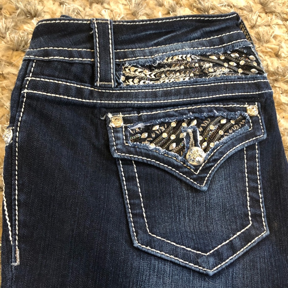 Miss Me Dark Blue Embellished Skinny Jeans - Picture 2 of 5